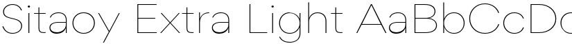 Sitaoy Extra Light font