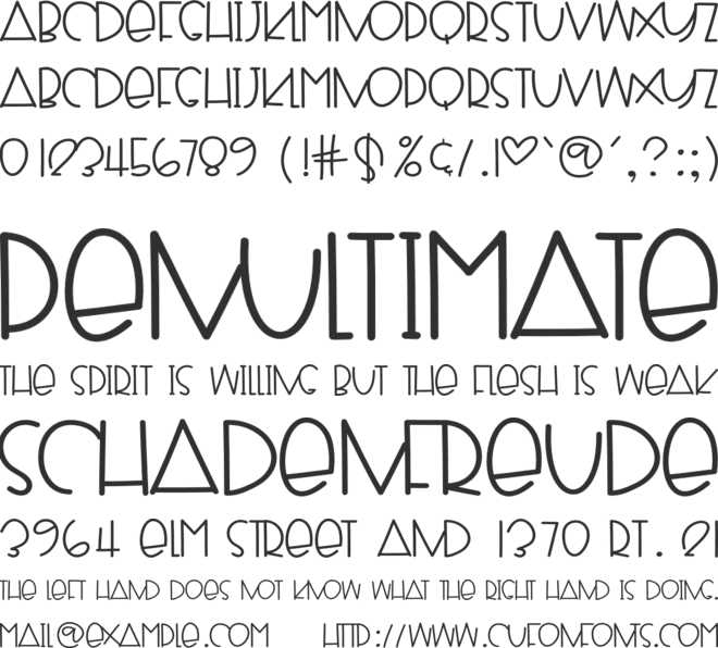 Propwoodal font preview