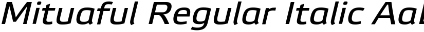 Mituaful Regular Italic font