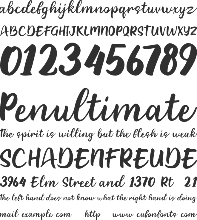 Christmas Warmth font preview