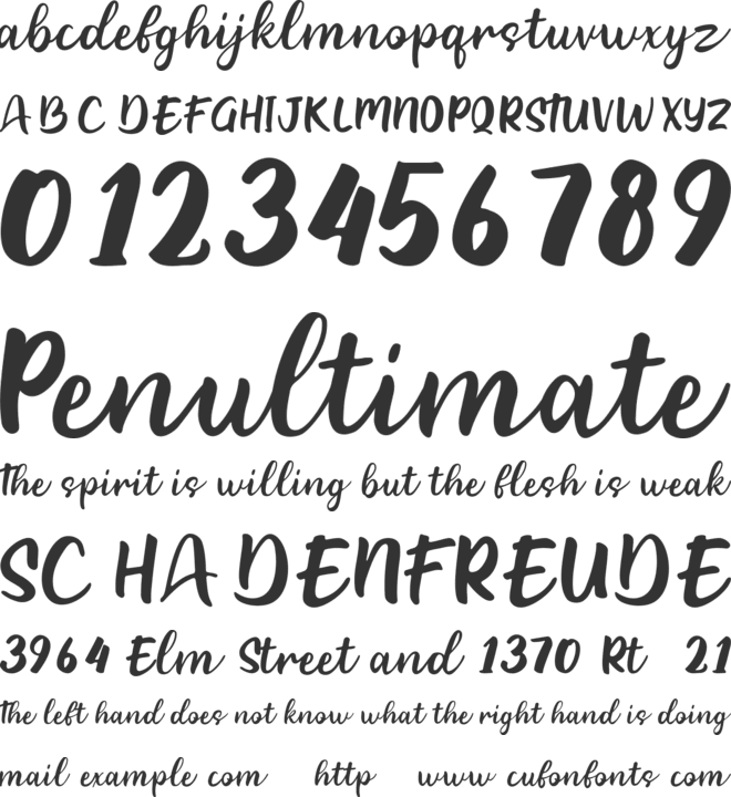 Christmas Warmth font preview