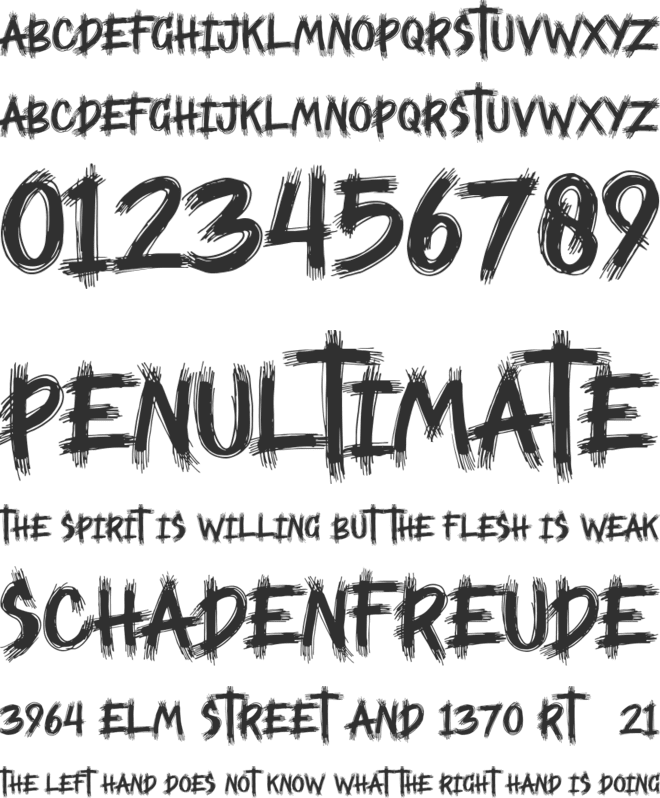 HAY SCARY font preview