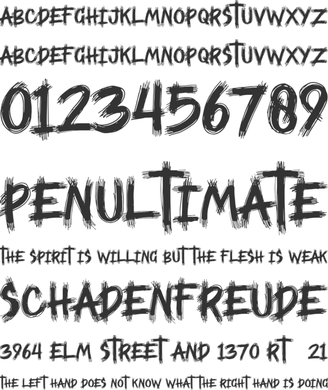 HAY SCARY font preview