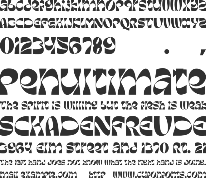 Margeo font preview