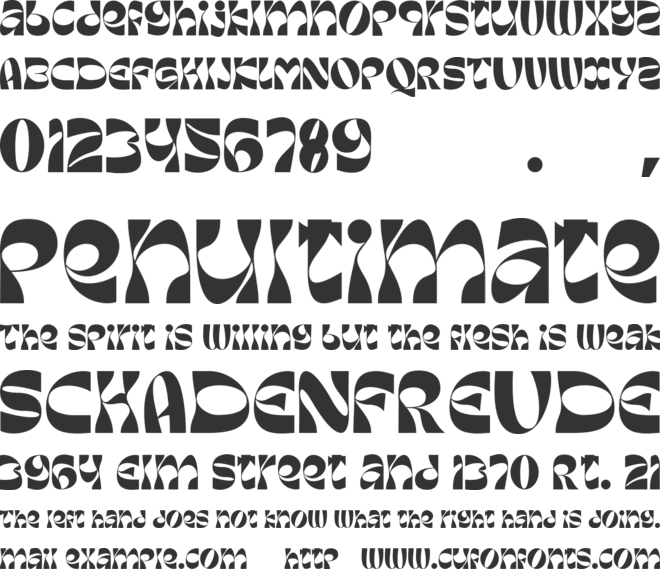 Margeo font preview