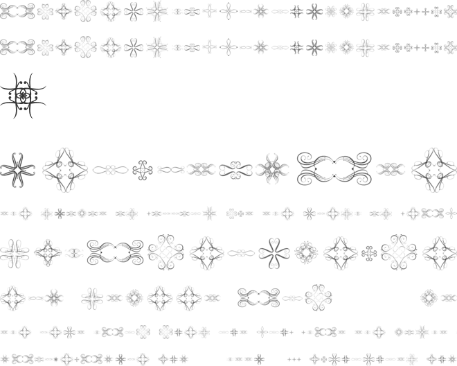 Kenshington Ornaments font preview