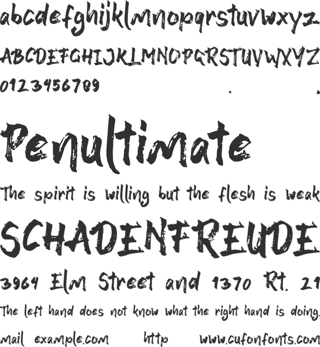 Zalcony font preview