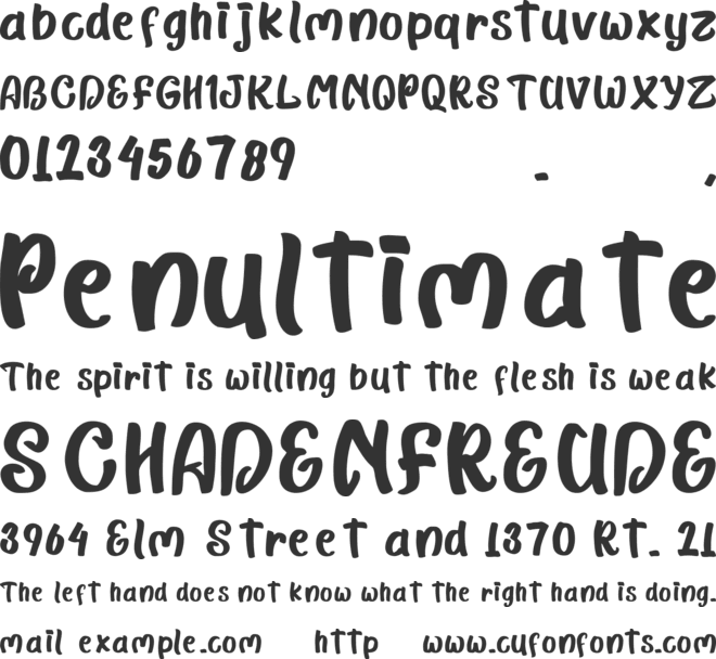 Alpen Jack font preview