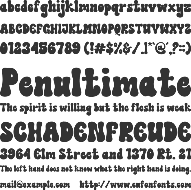 Lovely Groovy font preview