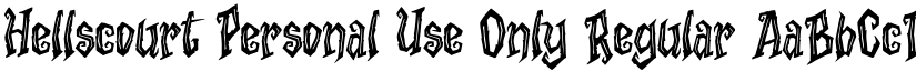 Hellscourt Personal Use Only Regular font