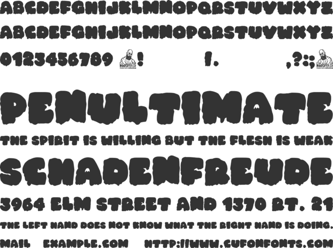 Fat Bloody Summer font preview