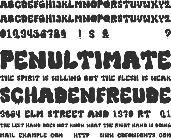 Amazing Halloween font preview