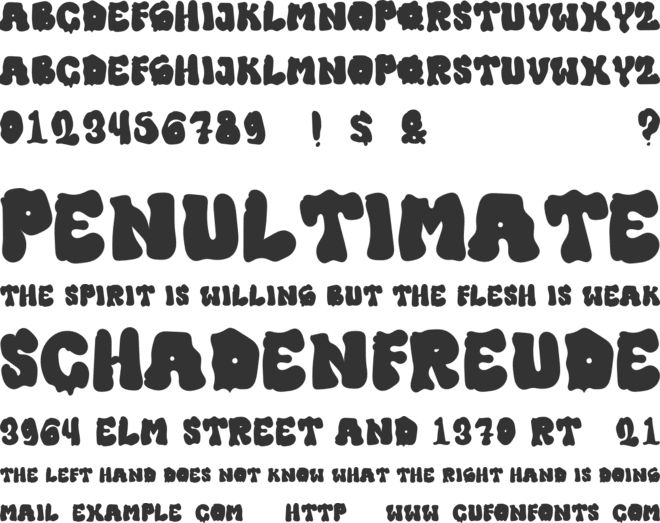 Amazing Halloween font preview