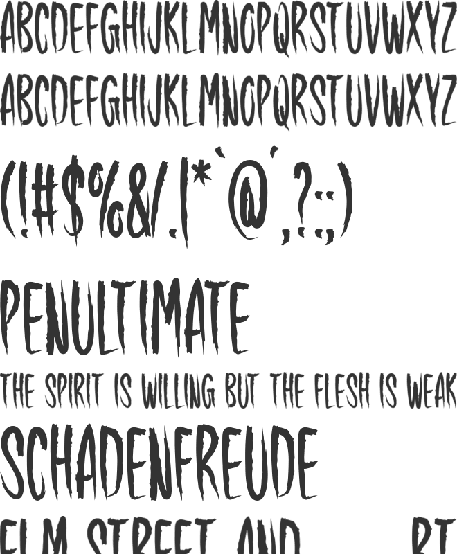 Darkening font preview