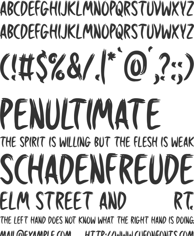 Horror Hustle font preview