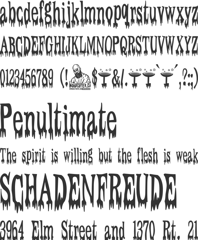 London Cocktail font preview