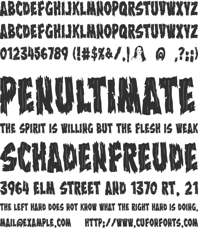 The Wax Museum font preview