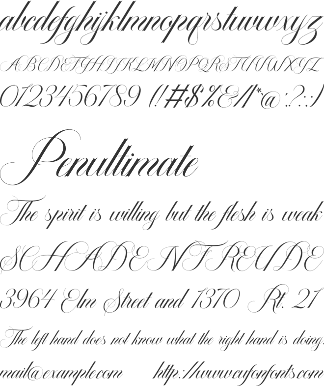 The Dellgado font preview