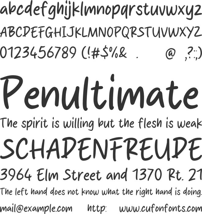 Apple Hut font preview