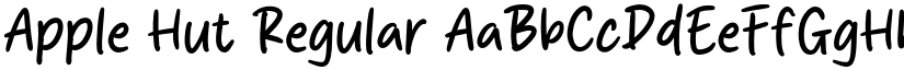 Apple Hut Regular font