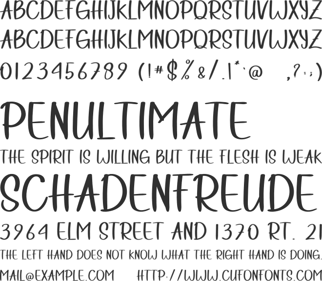 Kids Candy font preview