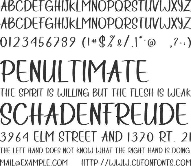 Kids Candy font preview
