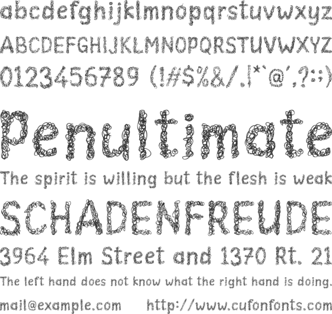 Mie Noodle font preview