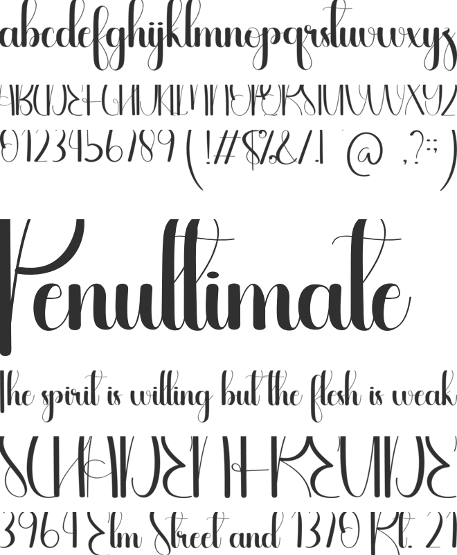 Keylove font preview