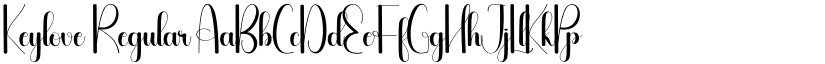 Keylove Regular font