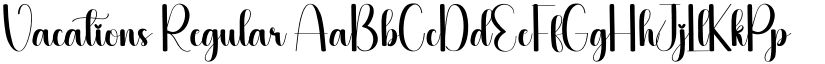 Vacations Regular font