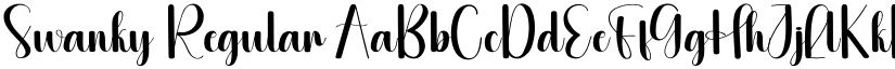 Swanky Regular font
