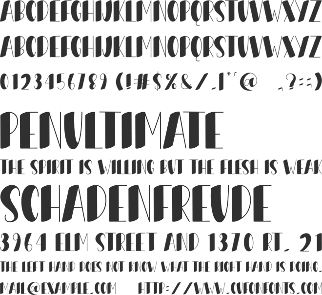 Oneself font preview