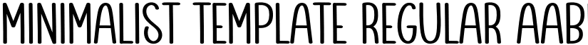 Minimalist Template Regular font