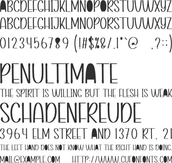 Minimalist Farmhouse font preview