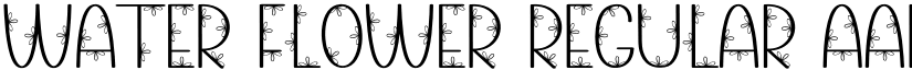 Water Flower Regular font