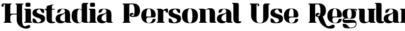 Histadia Personal Use Regular font