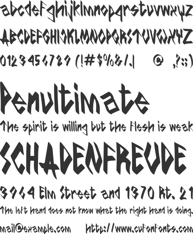 GUNUNG GIANT font preview