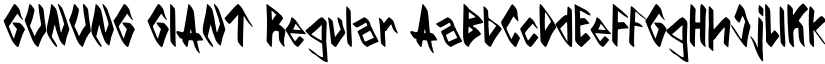 GUNUNG GIANT Regular font