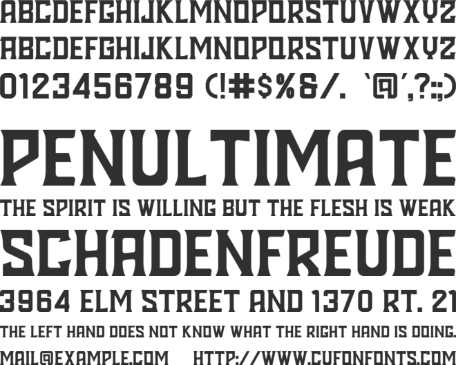 ROCK THORN font preview