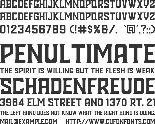 ROCK THORN font preview