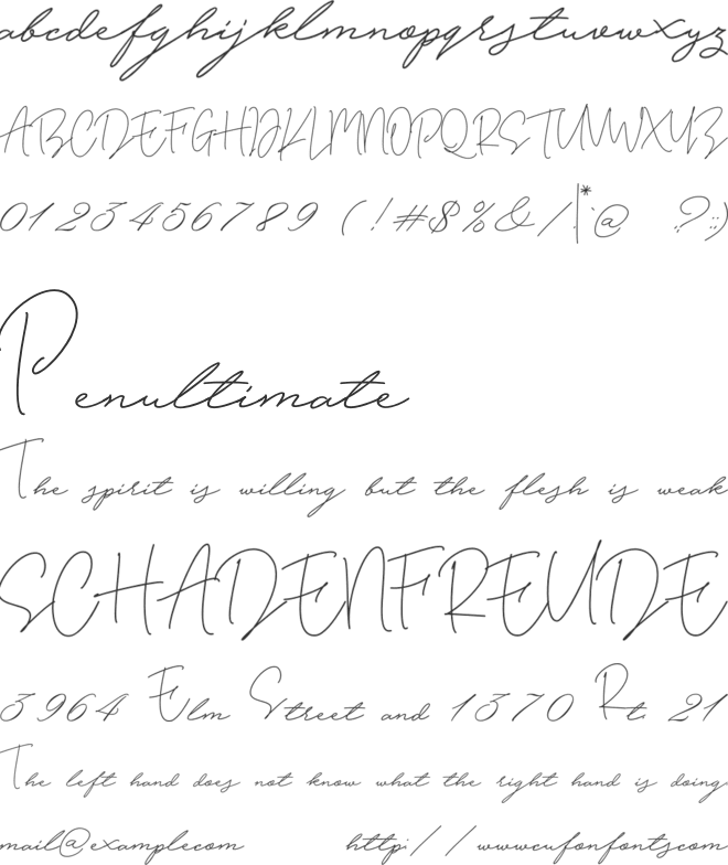 Oliempuse font preview
