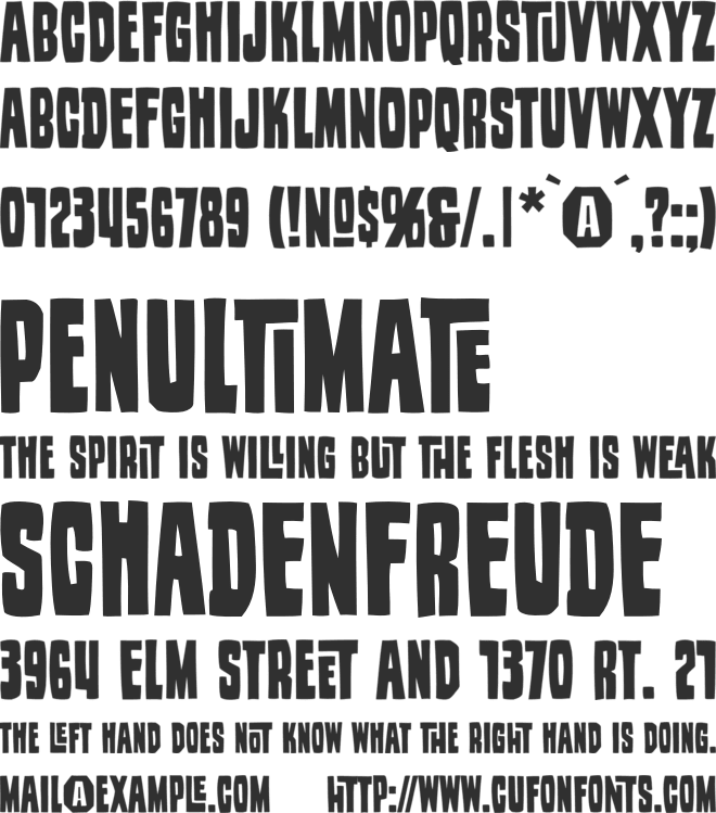 Woodstamp font preview