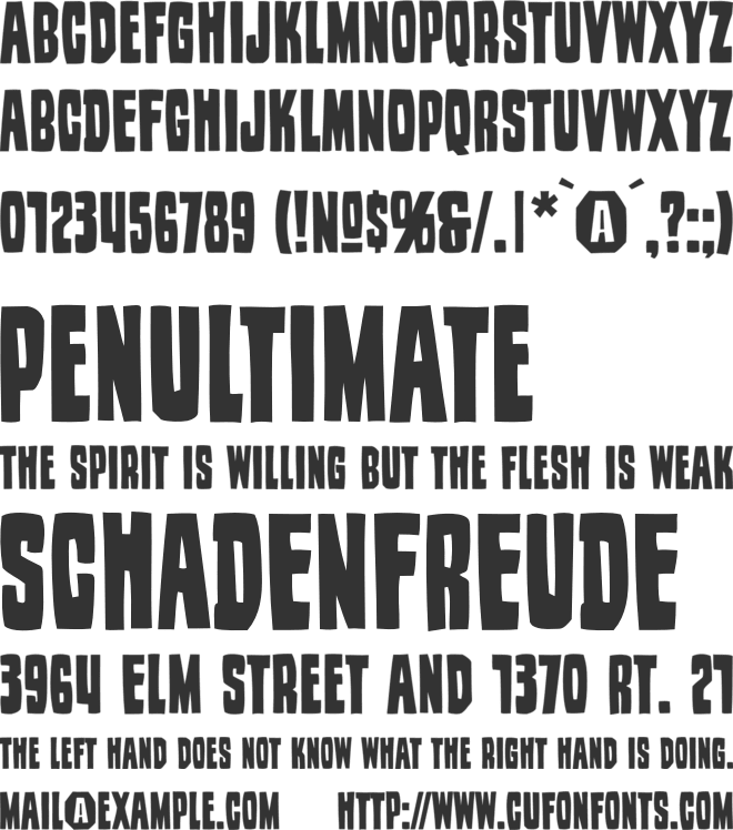 Woodstamp font preview