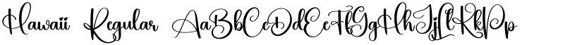 Hawaii Regular font
