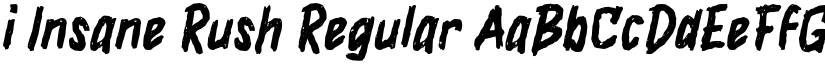 i Insane Rush Regular font