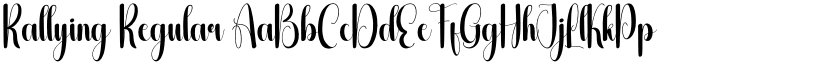 Rallying Regular font
