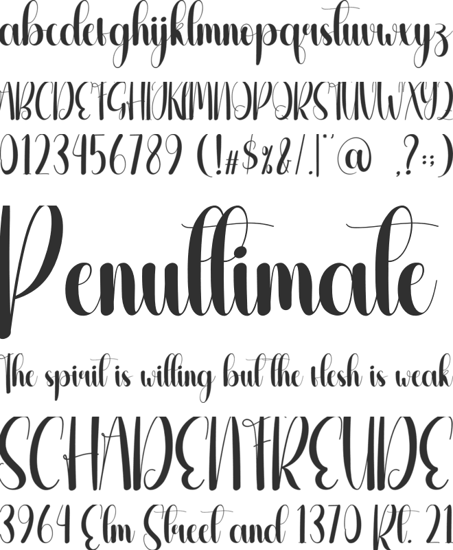 Omitted font preview