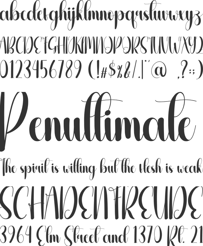 Omitted font preview