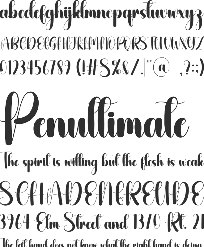 Boundless font preview