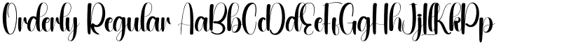 Orderly Regular font